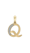 Gold Alphabet Q charm